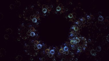 Soyut çember ışık arkaplanı oluşturuluyor