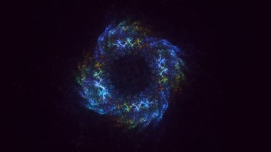 Soyut çember ışık arkaplanı oluşturuluyor