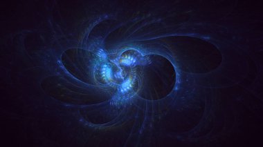 Soyut çok renkli fraktal ışık arkaplanı 3B görüntüleme