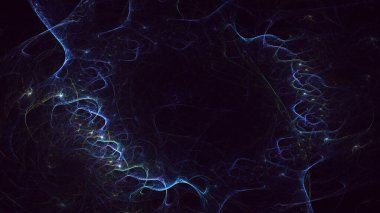 Soyut çok renkli fraktal ışık arkaplanı 3B görüntüleme