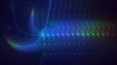 Soyut çok renkli fraktal ışık arkaplanı 3B görüntüleme