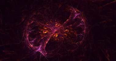 3B soyut renkli fraktal ışık arkaplanı oluşturma