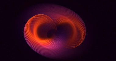 Soyut çok renkli fraktal ışık arkaplanı 3B görüntüleme