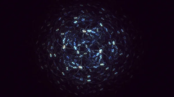 Rendering Abstrakten Kreis Licht Hintergrund — Stockfoto