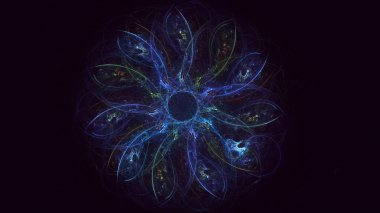 3B soyut yuvarlak ışık arkaplanı oluşturma