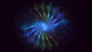 3B soyut yuvarlak ışık arkaplanı oluşturma