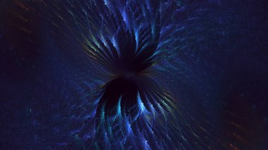 3D, soyut çok renkli teknoloji fraktal ışık arkaplanı oluşturuluyor