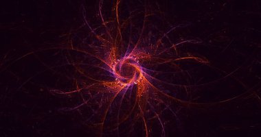 3D, soyut çok renkli teknoloji fraktal ışık arkaplanı oluşturuluyor