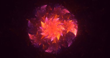 3B soyut renkli fraktal ışık arkaplanı oluşturma