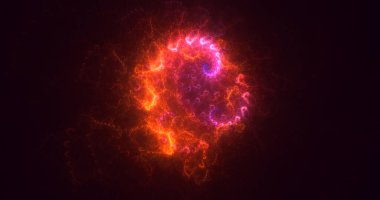 Soyut çok renkli fraktal ışık arkaplanı 3B görüntüleme