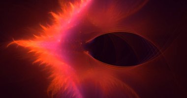 Soyut çok renkli fraktal ışık arkaplanı 3B görüntüleme