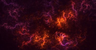 Soyut çok renkli fraktal ışık arkaplanı 3B görüntüleme