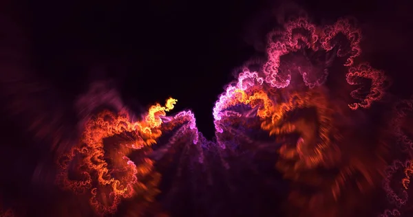 Renderização Abstrato Fundo Luz Fractal Multicolor — Fotografia de Stock