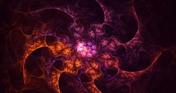 Soyut çok renkli fraktal ışık arkaplanı 3B görüntüleme