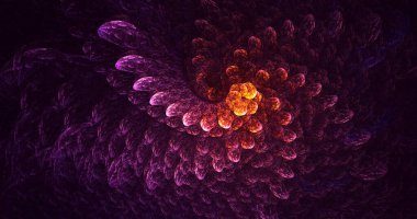 3D görüntüleme teknolojisi soyut fraktal arkaplan