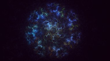 3B soyut yuvarlak ışık arkaplanı oluşturma