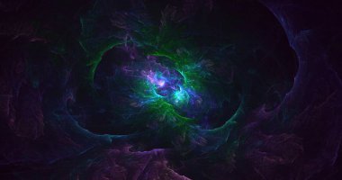 Soyut çok renkli fraktal ışık arkaplanı 3B görüntüleme