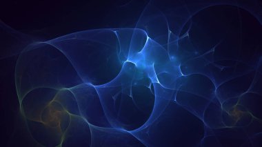 3B soyut renkli fraktal ışık arkaplanı oluşturma