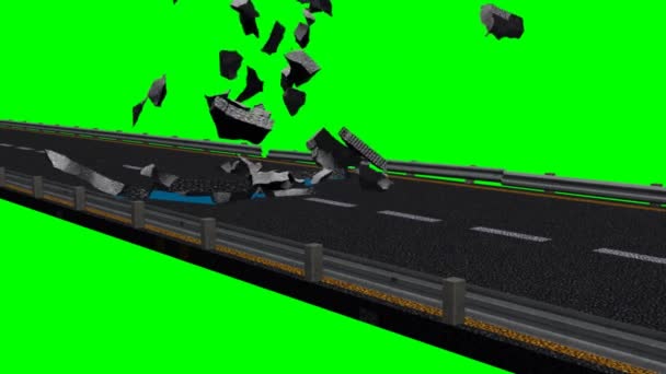 Destruction des rues - écran vert 