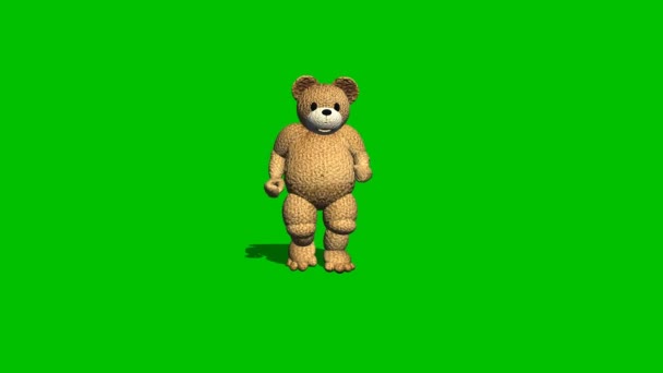Cartoon bear is dancing - green screen — Stock Video © bestofgreenscreen  #41629163