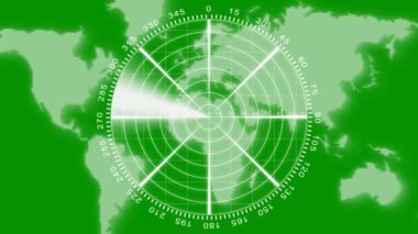 yeşil ekran üzerinde radar animasyon