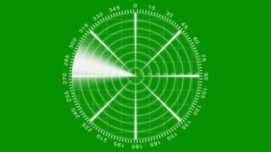 yeşil ekran üzerinde radar animasyon