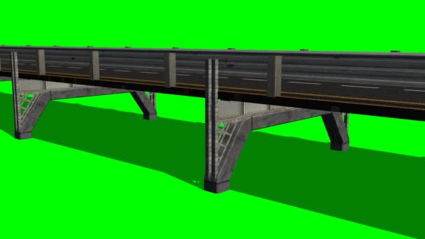 Pont destruction de la chaussée - effet écran vert 