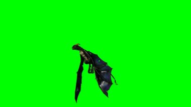 Uçan ejderha wyvern yeşil yeşil