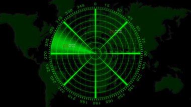 radar animasyon hareketli nesneler ile