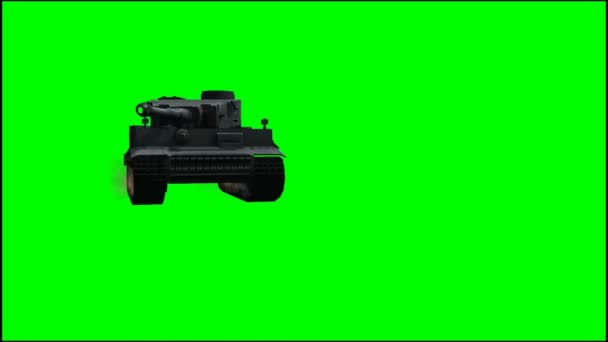 Military Armored Fighting Vehicle  in ride on green screen — Stock Video