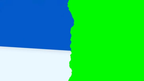 Plusieurs papier déchiré - écran bleu vert 