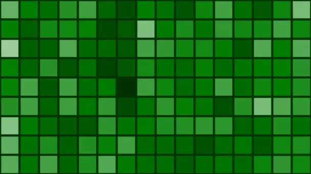 Animerade mosaik med mörka grid - backgroundvideo-grön skärm — Stockvideo