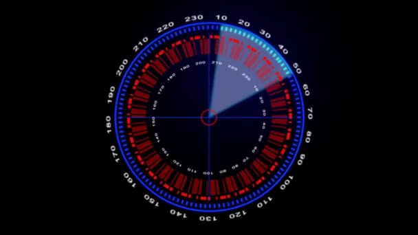 科学幻想小说 hud 动画-黑色屏幕效果 — 图库视频影像