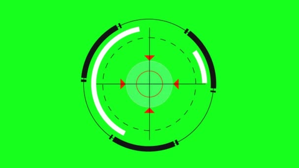 Lock on target - green screen amimations — Stock Video