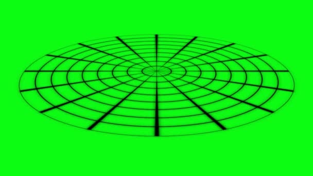 Animación de radar - pantalla verde — Vídeos de Stock