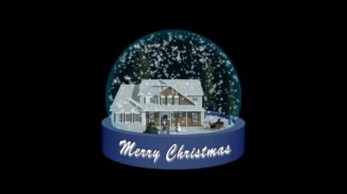 Noel snow globe animasyon - siyah ekran