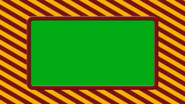 Divers stripes-picture animations - green screen — Stock Video