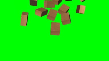 karton kutular yere düşer