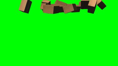 karton kutular yere düşer