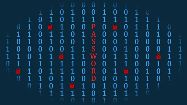 Password 무작위 어셈블리 일러스트레이션의 글자를 — 스톡 사진