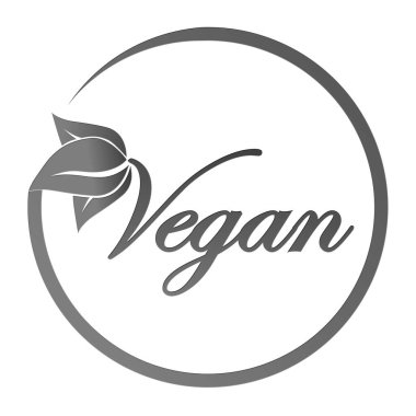 Metin Logosu Vegan Konsepti - Vejetaryen gıda diyet simgesi - Yaprak bitkisi elemanları ve çerçeve - beyaz arka planda izole - 3D İllüstrasyon