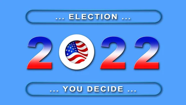 Día Las Elecciones 2022 Estados Unidos Cartel Para Votación Electoral — Foto de Stock