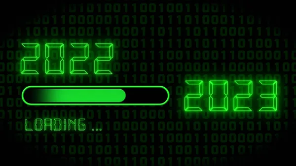 Year Change 2023 Progress Bar Showing Loading New Year Front — ストック写真