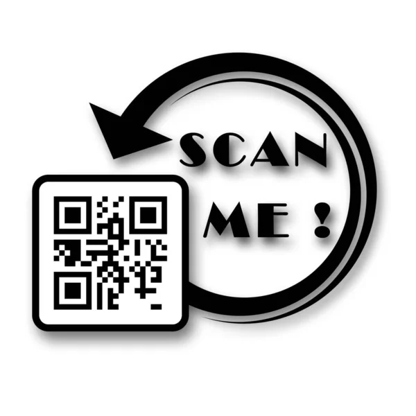 Code Scan Icon Payment Transfert Texte Avec Bouton Scan Illustration — Photo