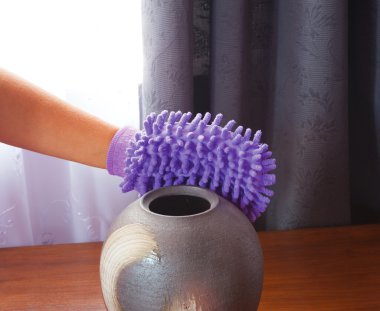 Mikrofiber tozunu eldiven