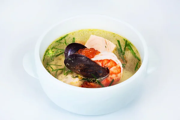 Seafood chowder, shrimp, oysters, caviar — Stock Image Seafood chowder, shrimp, oysters, caviar Royalty Free Stock Images