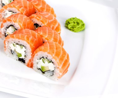 Philadelphia rulo bir plaka üzerinde