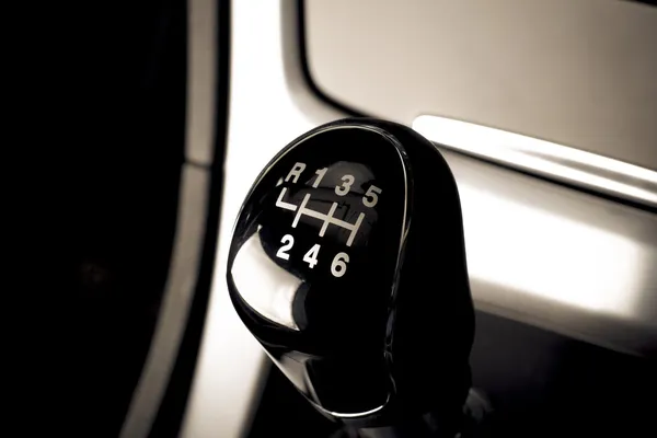Lever of manual  transmission in auto, vehicle. — Stock Photo, Image