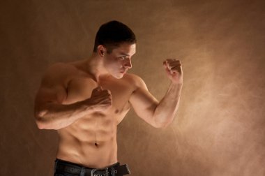 Sexy muscular man clipart