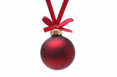 kırmızı bir Noel top şerit